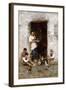 Mealtime; Il Pasto (Oil on Canvas)-Giuseppe Zannoni-Framed Giclee Print