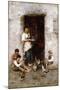 Mealtime; Il Pasto (Oil on Canvas)-Giuseppe Zannoni-Mounted Giclee Print