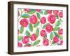 Meandering Peonies Pattern-Suzanne Allard-Framed Art Print