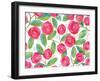 Meandering Peonies Pattern-Suzanne Allard-Framed Art Print