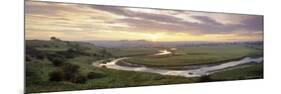 Meandering River Aln at Sunset, Foxton, Near Alnmouth, Northumberland, England, UK-Lee Frost-Mounted Photographic Print