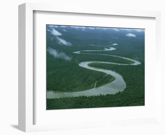 Meandering River, Irian Jaya, Indonesia, Southeast Asia-Leimbach Claire-Framed Photographic Print