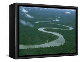 Meandering River, Irian Jaya, Indonesia, Southeast Asia-Leimbach Claire-Framed Stretched Canvas