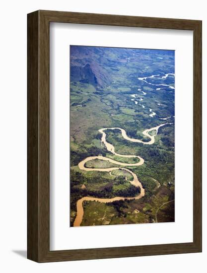 Meandering Wamena River, Baliem Valley, West Papua, Indonesia-Reinhard Dirscherl-Framed Photographic Print