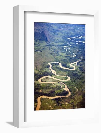 Meandering Wamena River, Baliem Valley, West Papua, Indonesia-Reinhard Dirscherl-Framed Photographic Print