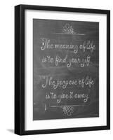 Meaning of Life Chalk-Leslie Wing-Framed Giclee Print