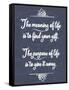 Meaning of Life Distresed 1-Leslie Wing-Framed Stretched Canvas