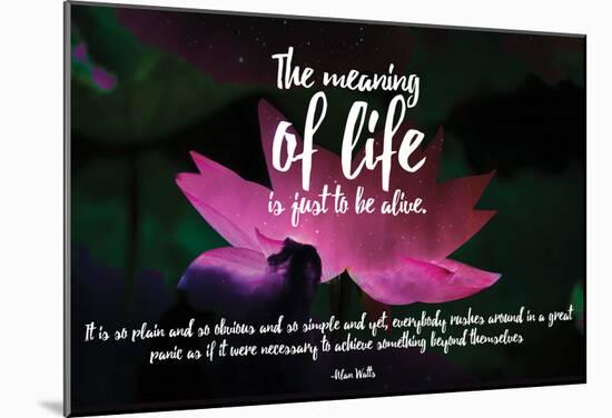 Meaning Of Life (Nebula Lotus)-19-Mounted Poster