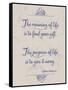 Meaning of Life Per Shakespeare-Leslie Wing-Framed Stretched Canvas