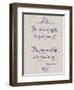 Meaning of Life Per Shakespeare-Leslie Wing-Framed Premium Giclee Print