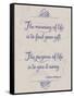 Meaning of Life Per Shakespeare-Leslie Wing-Framed Stretched Canvas