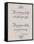 Meaning of Life Per Shakespeare-Leslie Wing-Framed Stretched Canvas