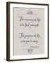 Meaning of Life Per Shakespeare-Leslie Wing-Framed Giclee Print