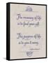 Meaning of Life Per Shakespeare-Leslie Wing-Framed Stretched Canvas