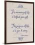 Meaning of Life Per Shakespeare-Leslie Wing-Framed Giclee Print