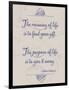 Meaning of Life Per Shakespeare-Leslie Wing-Framed Giclee Print