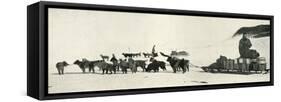 'Meares and Demetri with Their Dog Teams Leaving Hut Point', c1911, (1913)-Herbert Ponting-Framed Stretched Canvas