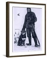 Meares with Osman, Leader of the Dogs, from 'Scott's Last Expedition-Herbert Ponting-Framed Photographic Print