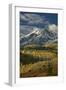 Mears Peak with Snow and Yellow Aspens in the Fall-James Hager-Framed Photographic Print