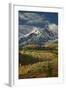 Mears Peak with Snow and Yellow Aspens in the Fall-James Hager-Framed Photographic Print