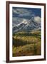 Mears Peak with Snow and Yellow Aspens in the Fall-James Hager-Framed Photographic Print