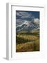 Mears Peak with Snow and Yellow Aspens in the Fall-James Hager-Framed Photographic Print