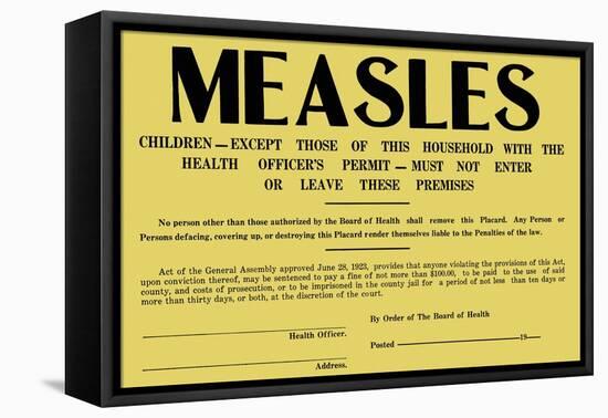 Measles-null-Framed Stretched Canvas