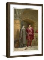 Measure for Measure, Act III Scene I: The Despondent Claudio with His Virtous Sister Isabella-Joseph Kronheim-Framed Art Print