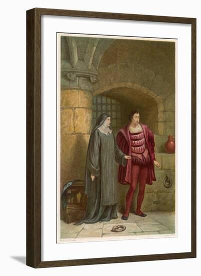 Measure for Measure, Act III Scene I: The Despondent Claudio with His Virtous Sister Isabella-Joseph Kronheim-Framed Art Print