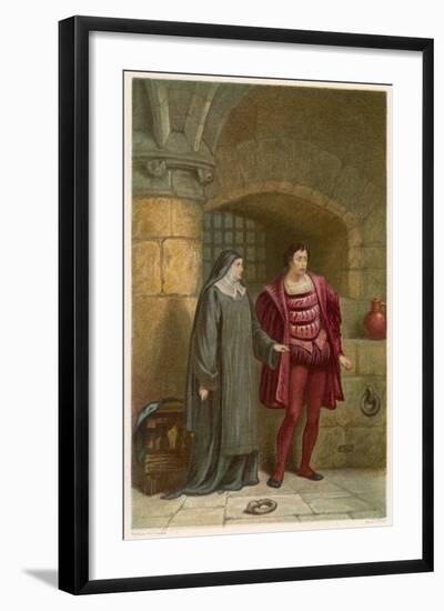 Measure for Measure, Act III Scene I: The Despondent Claudio with His Virtous Sister Isabella-Joseph Kronheim-Framed Art Print