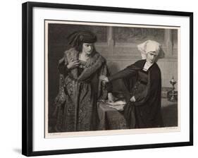 Measure for Measure, Isabella Reject's Angelo's Dishonourable Suggestion-A. Spiess-Framed Art Print