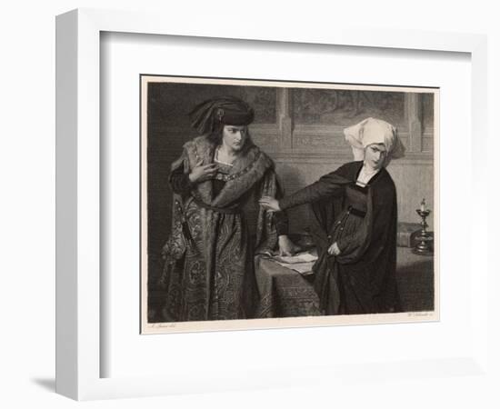 Measure for Measure, Isabella Reject's Angelo's Dishonourable Suggestion-A. Spiess-Framed Art Print