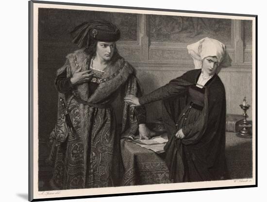 Measure for Measure, Isabella Reject's Angelo's Dishonourable Suggestion-A. Spiess-Mounted Art Print