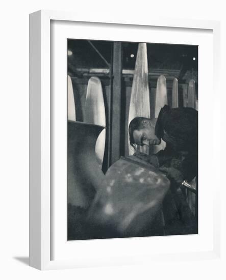 'Measuring airscrew blades', 1941-Cecil Beaton-Framed Photographic Print