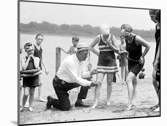 Measuring Bathing Suits, C.1922-null-Mounted Photographic Print