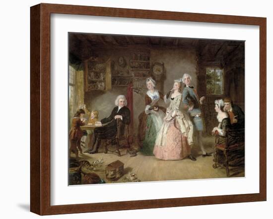 Measuring Heights-William Powell Frith-Framed Premium Giclee Print