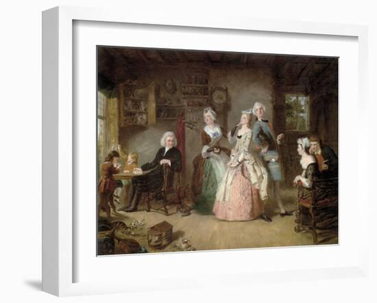 Measuring Heights-William Powell Frith-Framed Premium Giclee Print