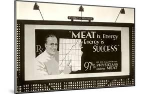 Meat Billboard-null-Mounted Art Print