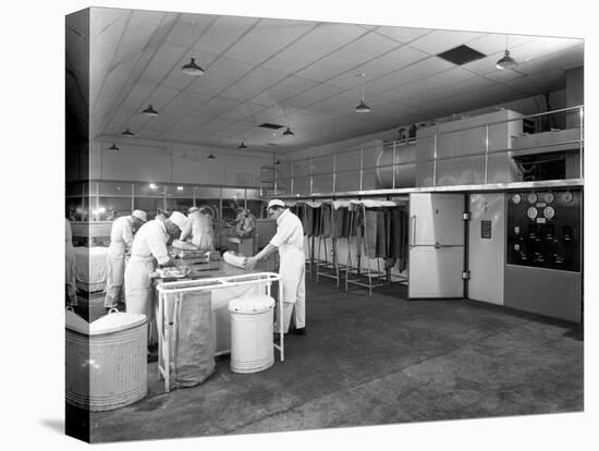 Meat Dressing at the Danish Bacon Co, Kilnhurst, South Yorkshire, 1957-Michael Walters-Stretched Canvas