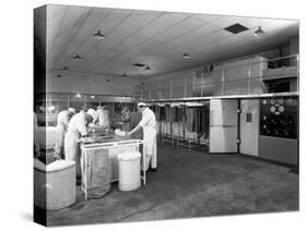 Meat Dressing at the Danish Bacon Co, Kilnhurst, South Yorkshire, 1957-Michael Walters-Stretched Canvas