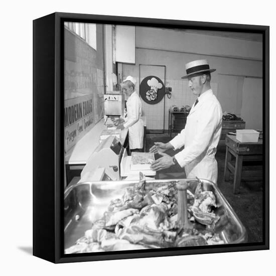 Meat Packing at a South Yorkshire Meat Processing Company, 1972-Michael Walters-Framed Stretched Canvas