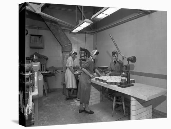 Meat Pie Production, Rawmarsh, South Yorkshire, 1959-Michael Walters-Stretched Canvas