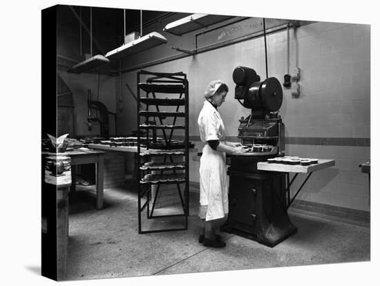 Meat Pie Production, Rawmarsh, South Yorkshire, 1959-Michael Walters-Stretched Canvas