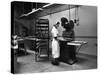 Meat Pie Production, Rawmarsh, South Yorkshire, 1959-Michael Walters-Stretched Canvas