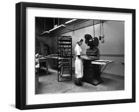 Meat Pie Production, Rawmarsh, South Yorkshire, 1959-Michael Walters-Framed Photographic Print