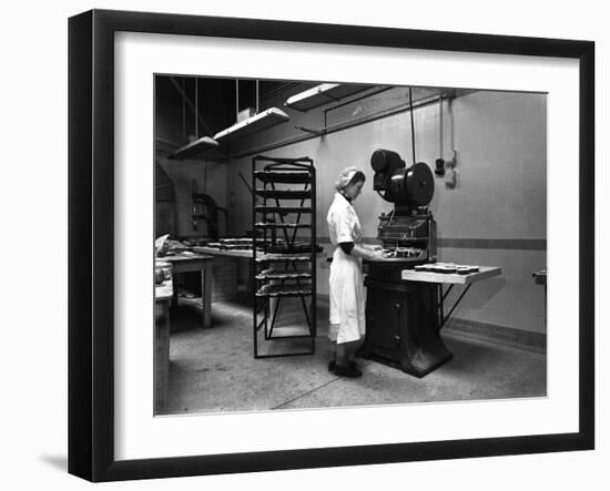 Meat Pie Production, Rawmarsh, South Yorkshire, 1959-Michael Walters-Framed Photographic Print