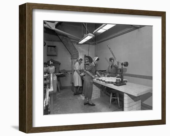 Meat Pie Production, Rawmarsh, South Yorkshire, 1959-Michael Walters-Framed Photographic Print