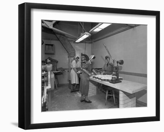 Meat Pie Production, Rawmarsh, South Yorkshire, 1959-Michael Walters-Framed Photographic Print