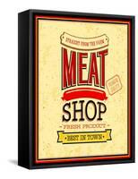 Meat Shop Design-MiloArt-Framed Stretched Canvas