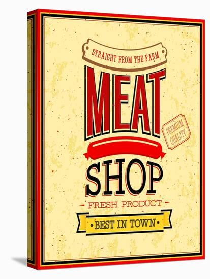 Meat Shop Design-MiloArt-Stretched Canvas